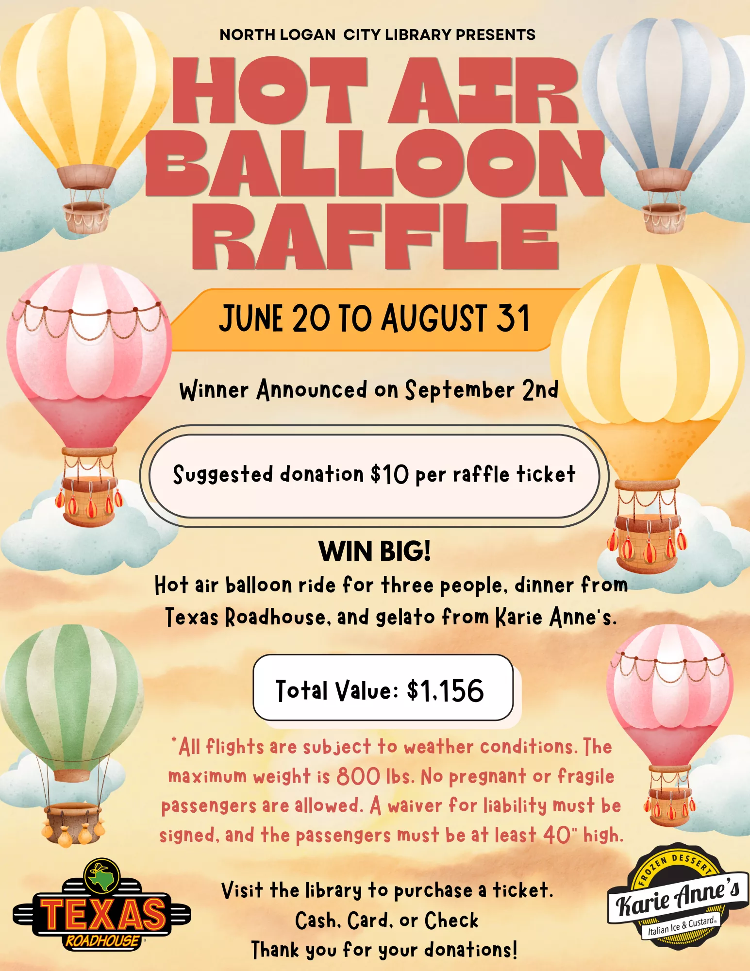 hot air balloon raffle